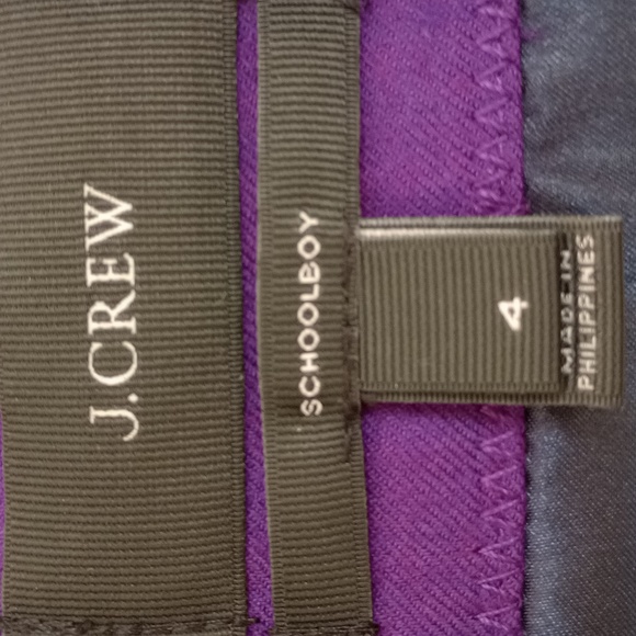 JCREW Royal Purple New Schoolboy Wool Blazer with Brass Buttons 4 Longer Length - Picture 5 of 13